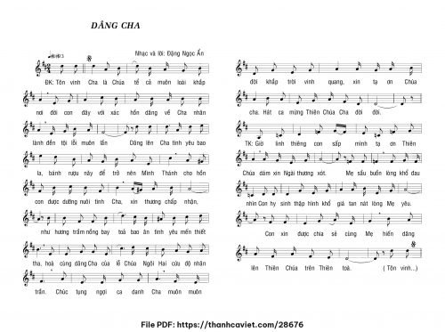 Dâng Cha - Đặng Ngọc Ẩn - trang 1