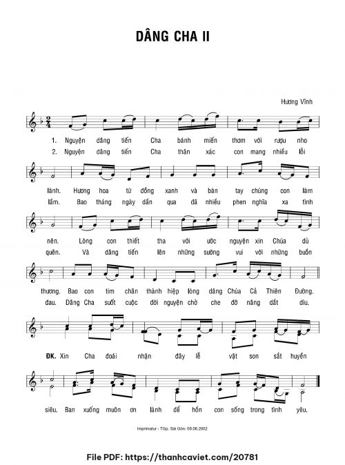 Dâng Cha 2 - Hương Vĩnh - trang 1