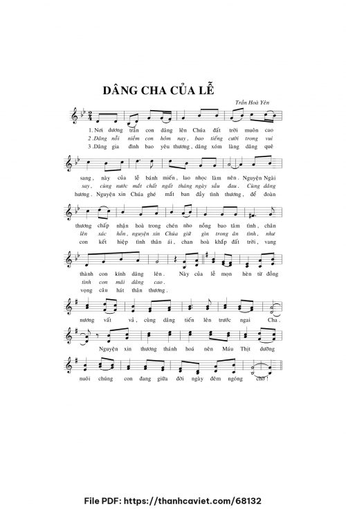Dâng Cha của lễ - Trần Hòa Yên - trang 1