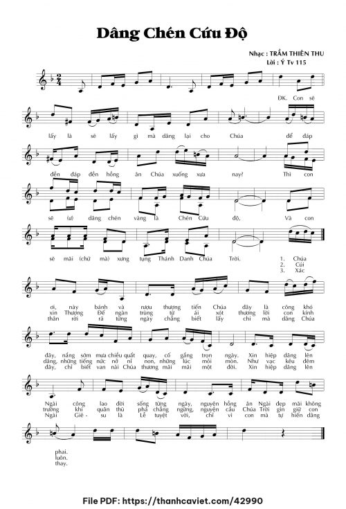 Dâng chén cứu độ - Trầm Thiên Thu - trang 1