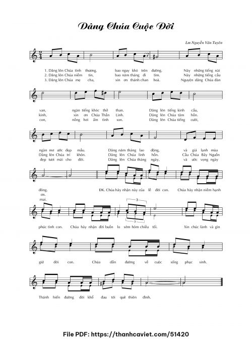 Dâng Chúa cuộc đời - Lm. Nguyễn Văn Tuyên - trang 1