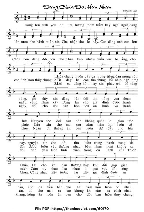 Dâng Chúa đời hôn nhân - Trương Thế Bạch - trang 1