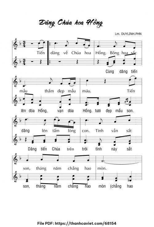 Dâng Chúa hoa hồng - Lm. DUYLINH.PHN - trang 1