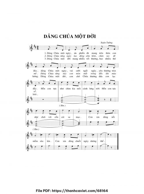 Dâng Chúa một đời - Xuân Tưởng - trang 1