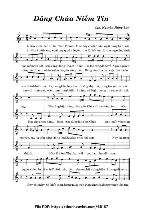 Dâng Chúa niềm tin - Nguyễn Hùng Lân - trang 1