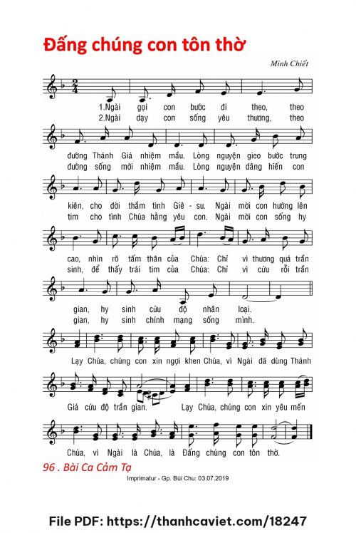 Đấng chúng con tôn thờ - Lm. Minh Chiết - trang 1