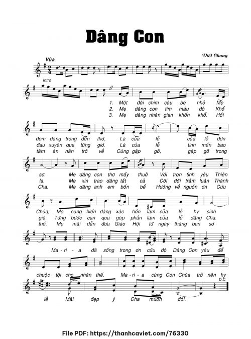 Dâng con - Viết Chung - trang 1