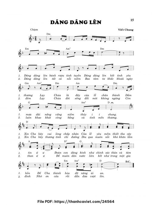 Dâng dâng lên - Viết Chung - trang 1