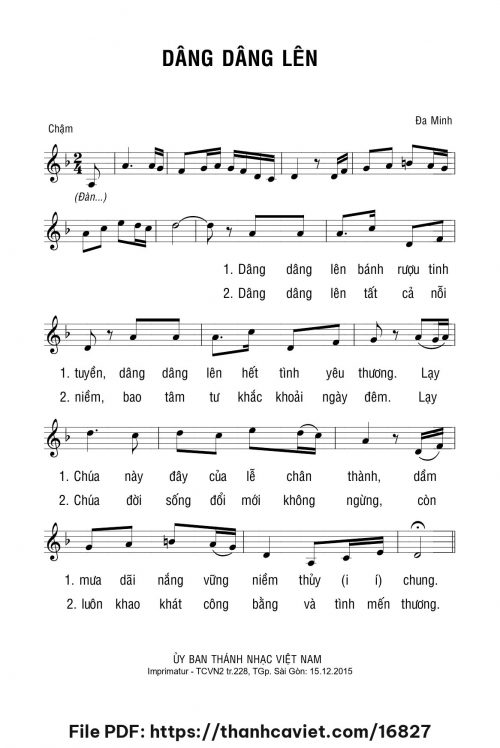 Dâng dâng lên - Đa Minh - trang 1