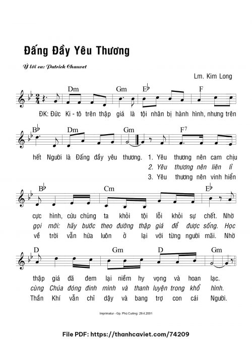Đấng đầy yêu thương - Lm. Kim Long - trang 1