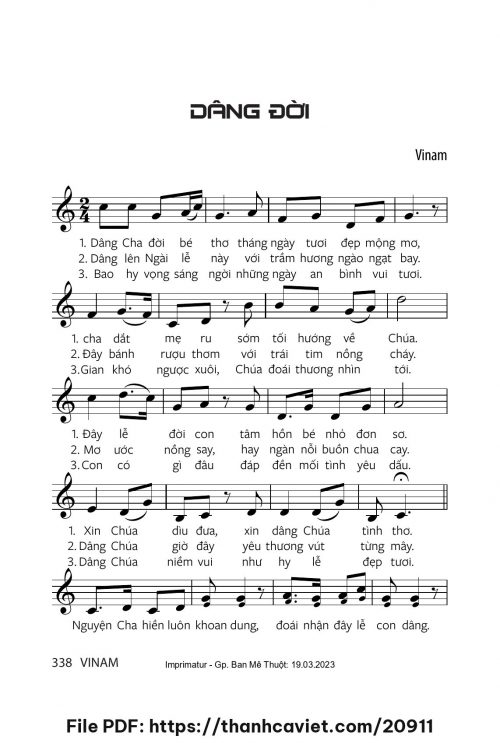 Dâng đời - Vinam - trang 1