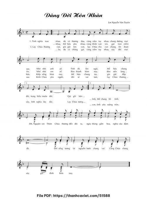 Dâng đời hôn nhân - Lm. Nguyễn Văn Tuyên - trang 1