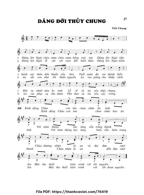 Dâng đời thủy chung - Viết Chung - trang 1