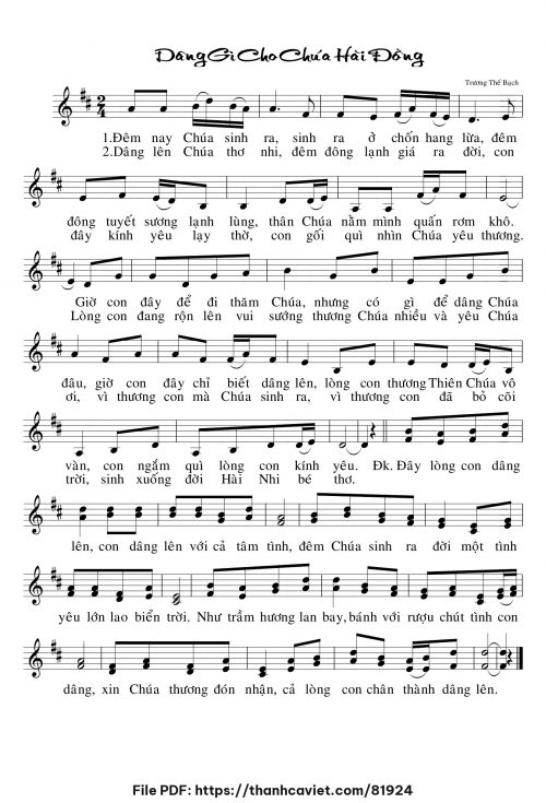 Dâng gì cho Chúa Hài Đồng - Trương Thế Bạch - trang 1