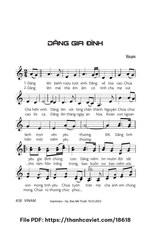 Dâng gia đình - Vinam - trang 1