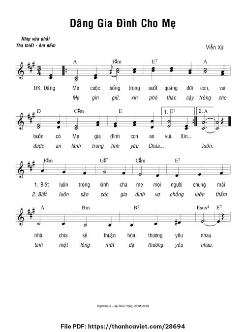 Dâng gia đình cho Mẹ - Viễn Xứ - trang 1