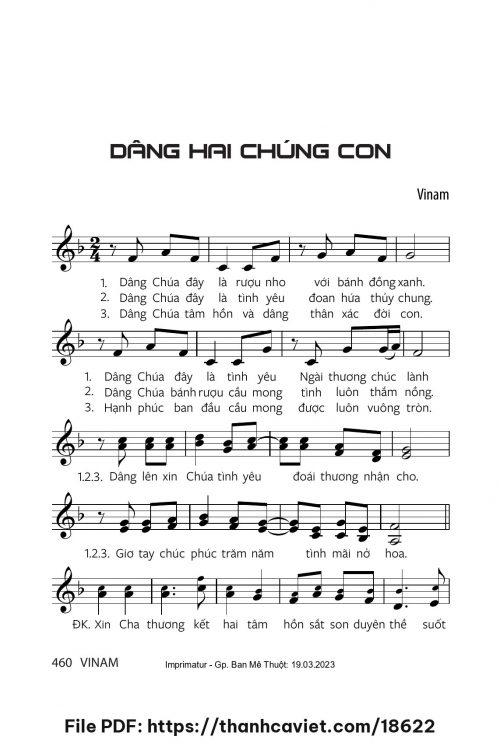 Dâng hai chúng con - Vinam - trang 1