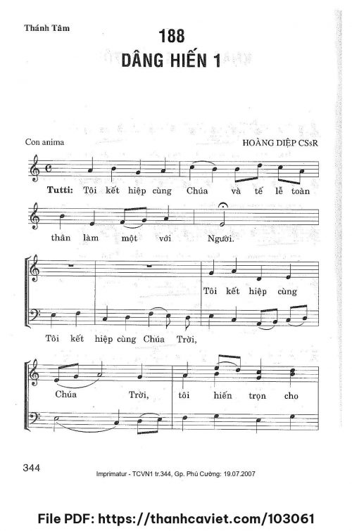 Dâng hiến 1 - Lm. Hoàng Diệp - trang 1