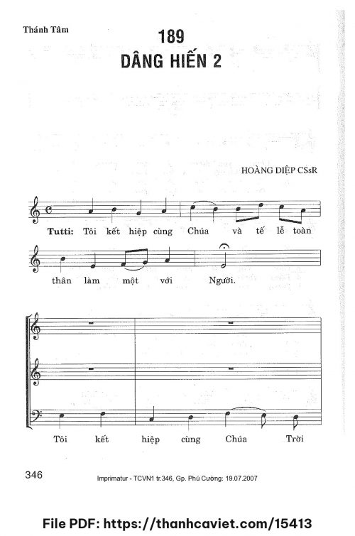 Dâng hiến 2 - Lm. Hoàng Diệp - trang 1