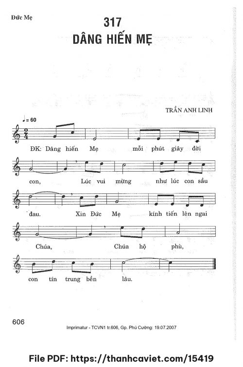 Dâng hiến Mẹ - Trần Anh Linh - trang 1