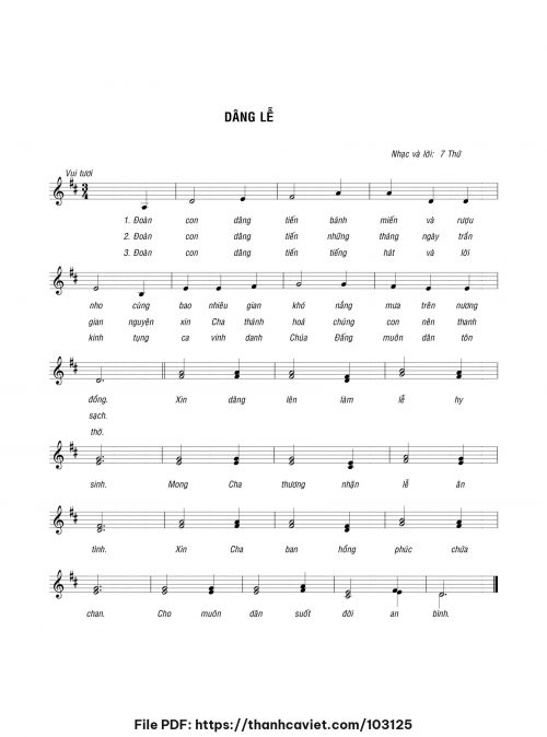 Dâng lễ - 7 Thứ - trang 1