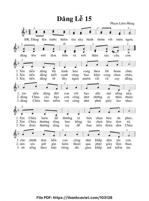 Dâng Lễ 15 - Lm. Phạm Liên Hùng - trang 1