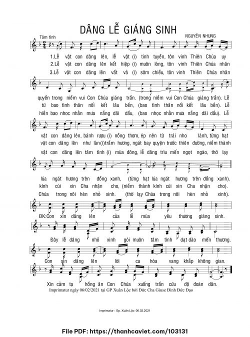 Dâng Lễ Giáng Sinh - Nguyên Nhung - trang 1