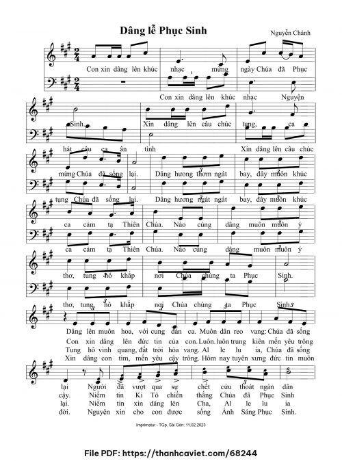 Dâng lễ Phục Sinh - Nguyễn Chánh - trang 1