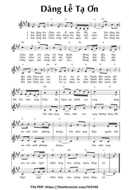 Dâng lễ tạ ơn - Chưa biết - trang 1