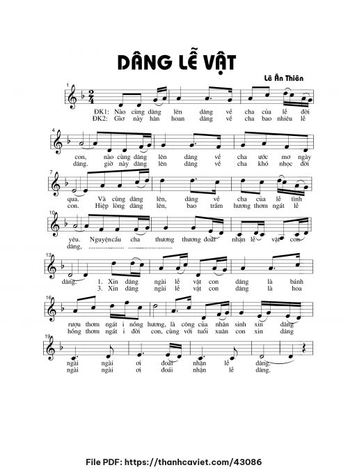 Dâng lễ vật - Lê Ân Thiên - trang 1
