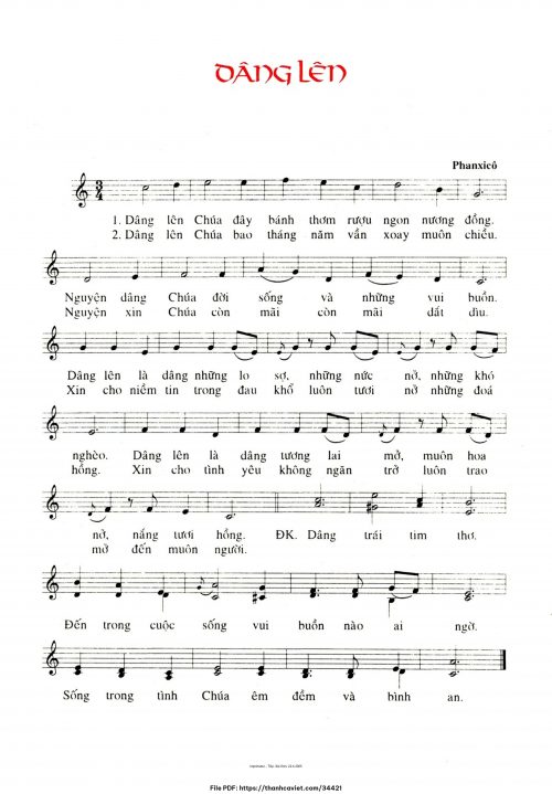 Dâng lên - Phanxicô - trang 1