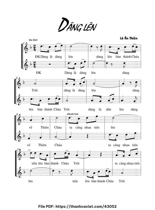 Dâng lên - Lê Ân Thiên - trang 1
