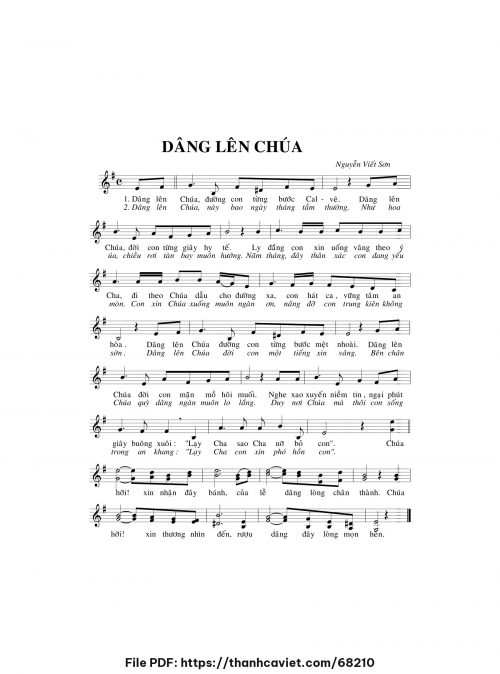 Dâng lên Chúa - Nguyễn viết Sơn - trang 1