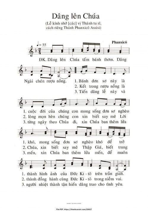 Dâng lên Chúa 3 - Phanxicô - trang 1