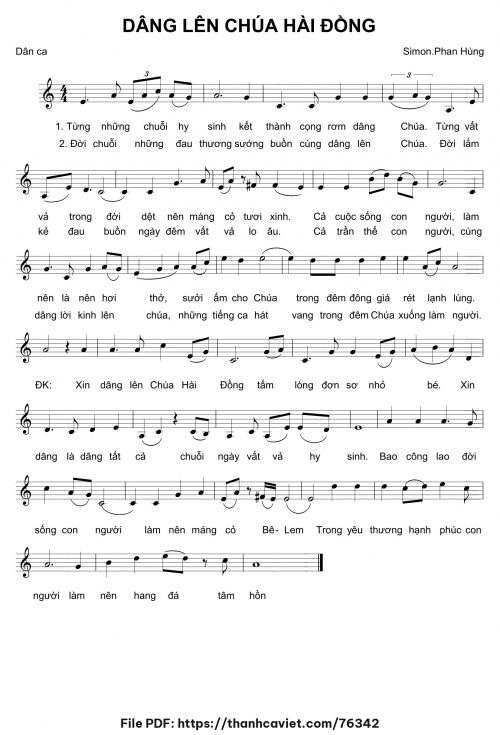 Dâng lên Chúa hài Đồng - Phan Hùng - trang 1