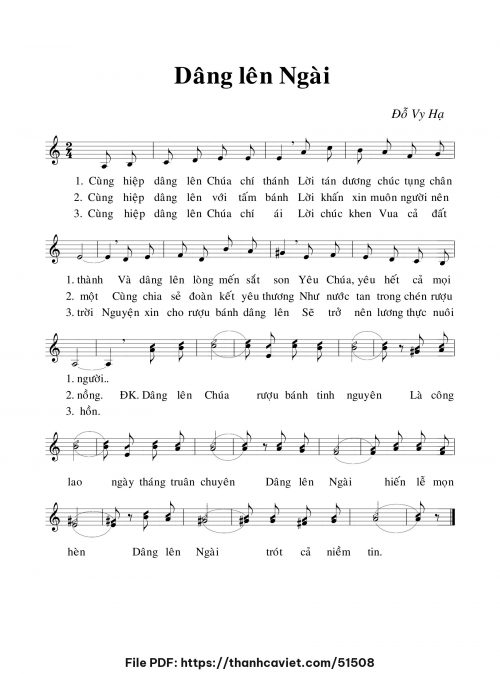 Dâng lên Ngài - Đỗ Vy Hạ - trang 1