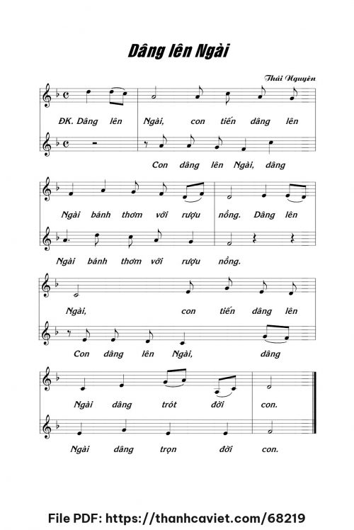 Dâng lên Ngài - Lm. Thái Nguyên - trang 1