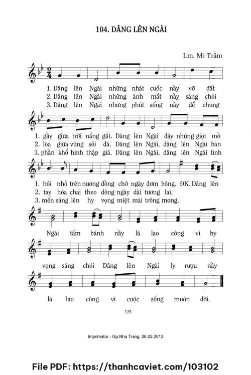 Dâng lên Ngài - Lm. Mi Trầm - trang 1