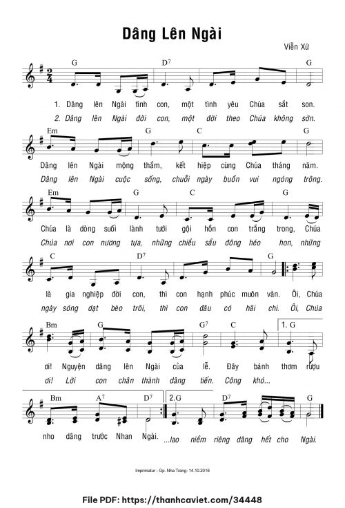 Dâng lên Ngài - Viễn Xứ - trang 1
