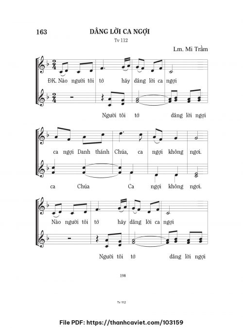 Dâng lời ca ngợi - Lm. Mi Trầm - trang 1