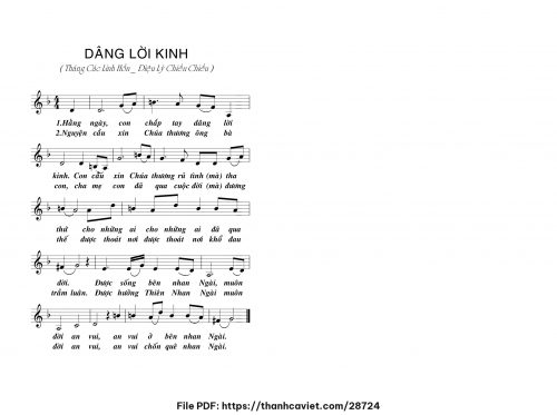 Dâng lời kinh - Chưa biết - trang 1