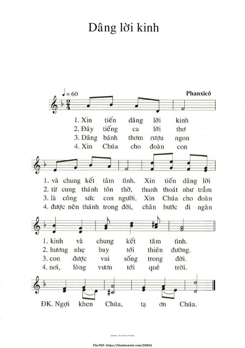 Dâng lời kinh - Phanxicô - trang 1