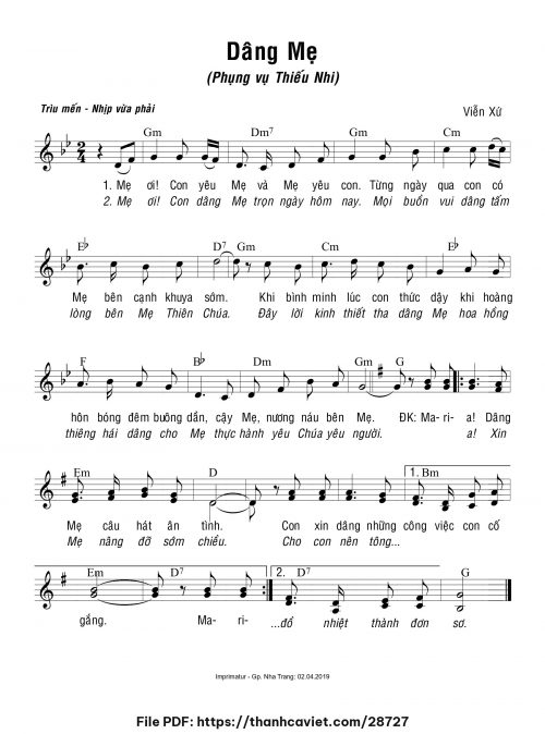 Dâng Mẹ - Viễn Xứ - trang 1