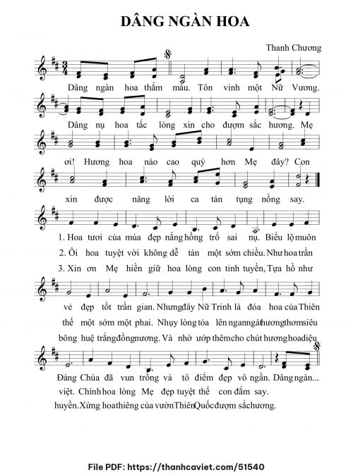Dâng ngàn hoa - Thanh Chương - trang 1