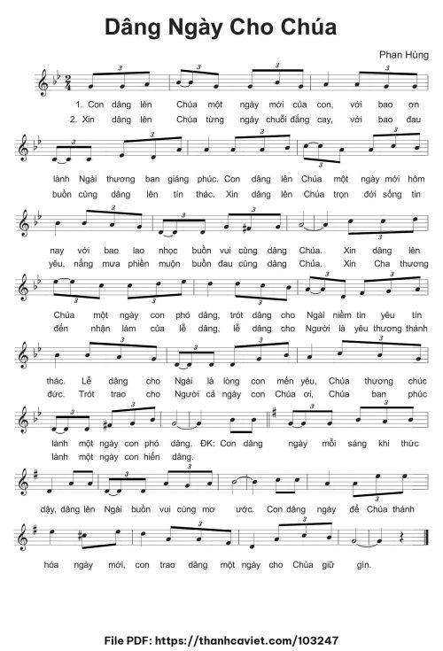 Dâng ngày cho Chúa - Phan Hùng - trang 1
