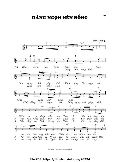 Dâng ngọn nến hồng - Viết Chung - trang 1