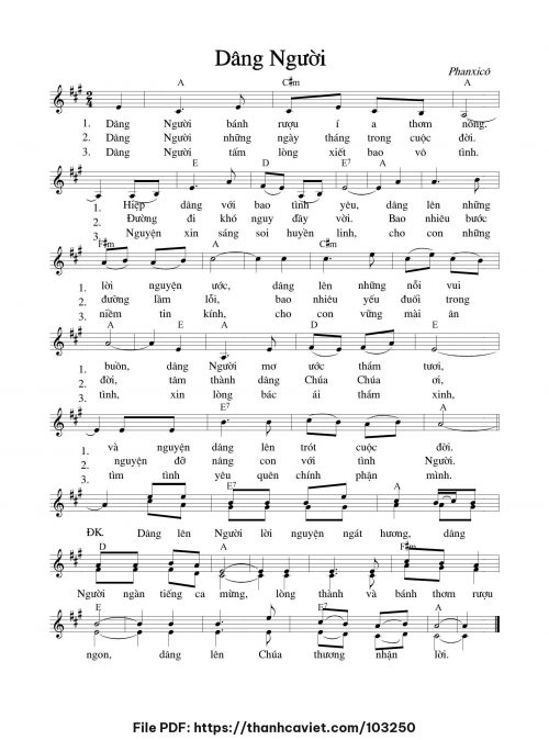 Dâng Người - Phanxicô - trang 1