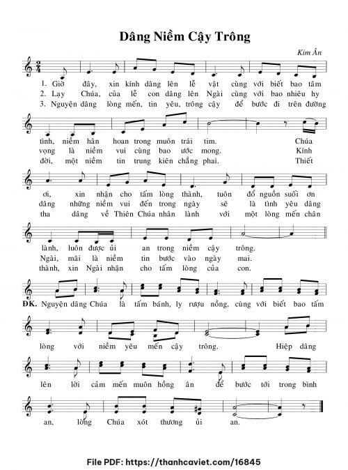 Dâng niềm cậy trông - Kim Ân - trang 1