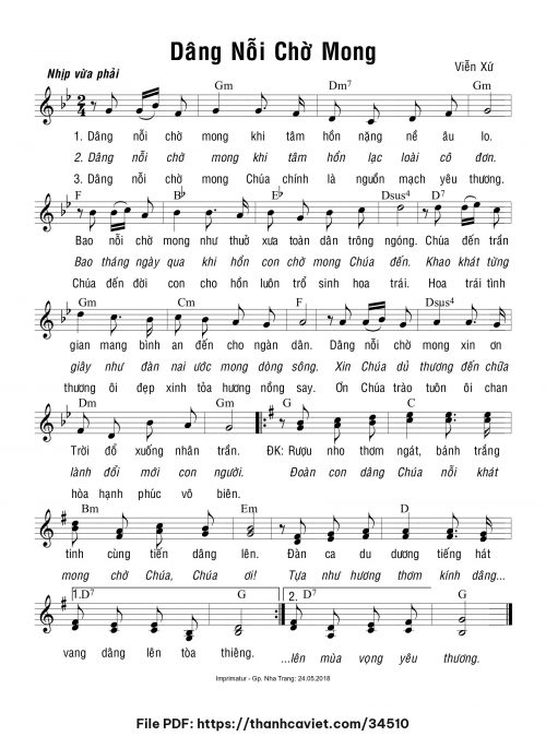 Dâng nỗi chờ mong - Viễn Xứ - trang 1