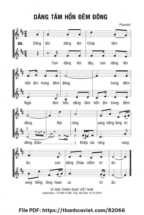 Dâng tâm hồn đêm đông - Phanxicô - trang 1